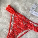 PilyQ Lace Teeny Bikini Bottoms Red Tomato NWT Photo 0