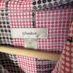 cj banks  Top Womens 2X Plus Size Pink Polka Dot Pop Over Pockets Tunic Patchwork Photo 2