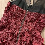 Anthropologie  Tracy Reese Maroon 3D Floral Rose Cocktail Dress NWT Photo 5