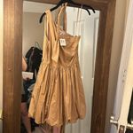 TCEC NWT  BEIGE POPLIN DRESS Brown Beige Photo 3