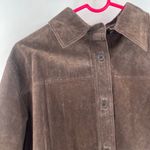 American Vintage VINTAGE Nygard Shacket Suede Button Down Jacket Size 14 Shirt Western Brown Photo 4