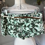 Shorts Chino Green Chino Rope Belt Womens 7 Cotton Low Rise Tropical Size undefined Photo 0