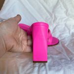 Schutz ‎ Deri Heel Sandal Vibrant Bright Pink Leather Size 7.5 Party Bachelorette Photo 8