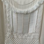 Elie Tahari 100% Silk Thelma Beaded Tassel Fringe Tank Top XS White Photo 2