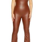 Naked Wardrobe - Strapless Faux Leather Jumpsuit Photo 0