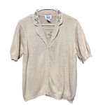 Vintage Teddi Cardigan Sweater Embroidered Cottagecore Grandma womens sz L Size L Photo 0