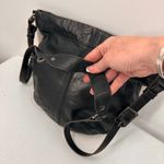 Elliott Lucca Black Round Leather Purse Photo 4