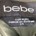 Bebe olive green cross back mock neck bodycon midi dress size large Photo 5