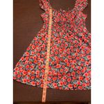 Old Navy Cottagecore Floral‎ Smocked Mini Dress Milkmaid Top Puff Sleeve Tie Front Size M Photo 3