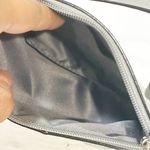 Coach Signature Gray Pleated Canvas Logo Wristlet Mini Bag Wallet Photo 2