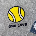 Life is Good  Sleep Shirt Gray Tennis Ball One Love VNeck NWT light weight nighty Photo 1