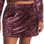 Abound Nordstrom  Crushed Velvet Velour Mini Skirt Retro 90s Y2K Women’s L Large Photo 0