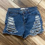 Denim Blvd  blue distressed denim shorts Photo 1