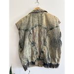 80’s Acid Wash & Leather Convertible Moto Jacket Photo 8