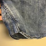 Side Stitch Dark Wash Long Sleeve Lyocell Botton Down Shirt Photo 11