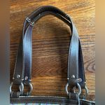 Coach Vintage  Penelope Tattersall Plaid Wool Tweed Leather Handbag Photo 9