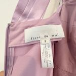 Flour Du Mal Silk Satin Mesh Twist Mini Dress Party Cocktail Luxury Wedding 2 Purple Photo 5