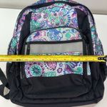 LL Bean Backpack Colorful Floral School College Work Padded Multi Pocket Boho Blue Photo 3