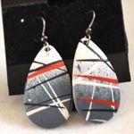 Source Unknown Art Deco Black/Red/Gray/White Dangle Drop Fish Hook New Fashion Earrings Photo 0