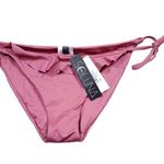 Soluna Tie Side Hipster Swim Bikini Bottom Mulberry Pink Half Moon Fit Medium Photo 1