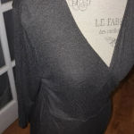 J.Jill NWT Womens Dark Charcoal Wrap Dress Medium New Photo 2