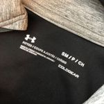 Under Armour  Womens 1/2 Zip Pullover ColdGear Doubleknit Colorblock Gray Black S Photo 2