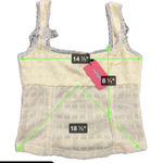 Edikted Corset Top Women’s Size S Ivory Lace Bustier Camisole Tank Blouse NWT Photo 10