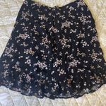 Abercrombie & Fitch  XS Navy Floral Ruffle Skirt Photo 4