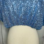 Endless Rose  Full Sequin Set Cropped Top (XS) Shorts (S) Blue Photo 3