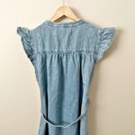 J.Crew  | NWT Ruffle-sleeve Denim Mini Dress Cap Button Front Belt | Size 8 Photo 5