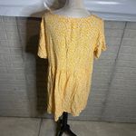 Amazon  Women's Yellow Floral Round‎ Neck Short Sleeve Tiered Sun Dress Size XL Photo 2