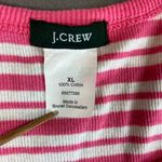 J.Crew J.‎ Crew Hot pink and White Stripe Cotton tank top Size XL Photo 2