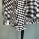 Silkland Black and White Gingham 3/4 Sleeve Silk Blouse Top Women’s Large Photo 2
