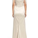 Vince Camuto Champagne OFF THE SHOULDER RUCHED TRUMPET GOWN MAXI DRESS CHP Photo 5