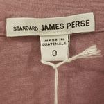 James Perse 💕💕 Long Sleeve Slub Jersey Henley ~ Tyrian 0 NWT Photo 9