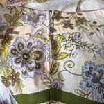 Cream Asymmetrical cotton knee length‎ Skirt for Casual Wear lightweight size 11 Green Photo 4