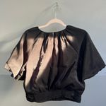 EXPRESS Black Dress Puff Sleeve Top Photo 11