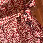 Majorelle  Shiloh Puff Sleeve Waist Tie Ruffle Mini Dress Red Leopard Size‎ Large Photo 8