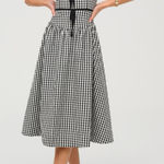 For Love & Lemons  Black and White Gingham Dress size small Photo 0