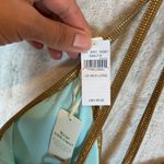 Aerie M Long One Piece Swimsuit Striped Multicolor Gold Trim Full Coverage NWT Photo 2