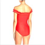 Nicole Miller Red Off Shoulder One Piece Swimsuit 3X Plus Size Photo 6