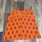 Madewell ✨ Orange/Coral & Navy Paisley Silk Strappy Tank Top Photo 2