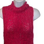 Moth EUC Pink Ribbon Knit Sleeveless Mock Turtleneck Tank Sz XS Pink Photo 2