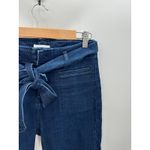 Loft High Waist Straight Belted Dark Wash Blue Denim Jeans Women's Size 25/0 Photo 3