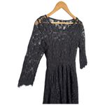 Free People Floral Embroidered Mesh Lace Mini Dress Black S Photo 2