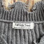 Full Circle Trends Women V Neck Ripped Fringed Hem Gray Pullover Sweater Size XL Photo 7