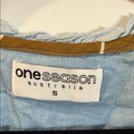 Oneseason Long Cadaques Powder Poppy Dress Small Blue Photo 6