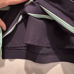 Club Monaco  Navy Blue Green White Striped Tonni Skirt Size Large‎ Silk Photo 4