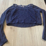 Victoria's Secret Victoria’s Secret navy Blue Cropped Sweater Photo 0