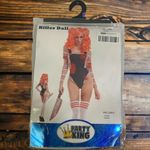 Party King Sexy Killer Doll Chucky Bloody Bodysuit Costume PK762 Teddy Socks XL Photo 3